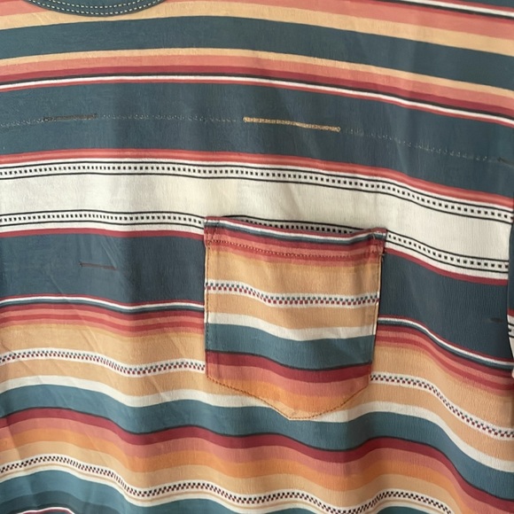 $295 RRL Colorful Striped Tee - Picture 1 of 4